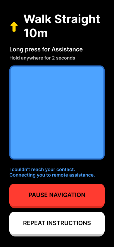 Remote assistance connection as third-layer fallback